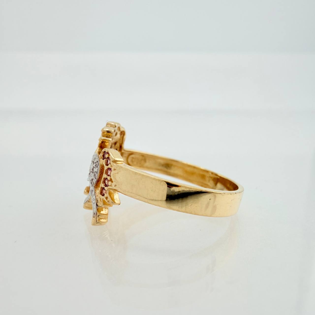 Pony Ring 2.8gr / T6 1/4 / Two-Tone Yellow White Gold 18K &
