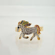Pony Ring 2.8gr / T6 1/4 / Two-Tone Yellow White Gold 18K &