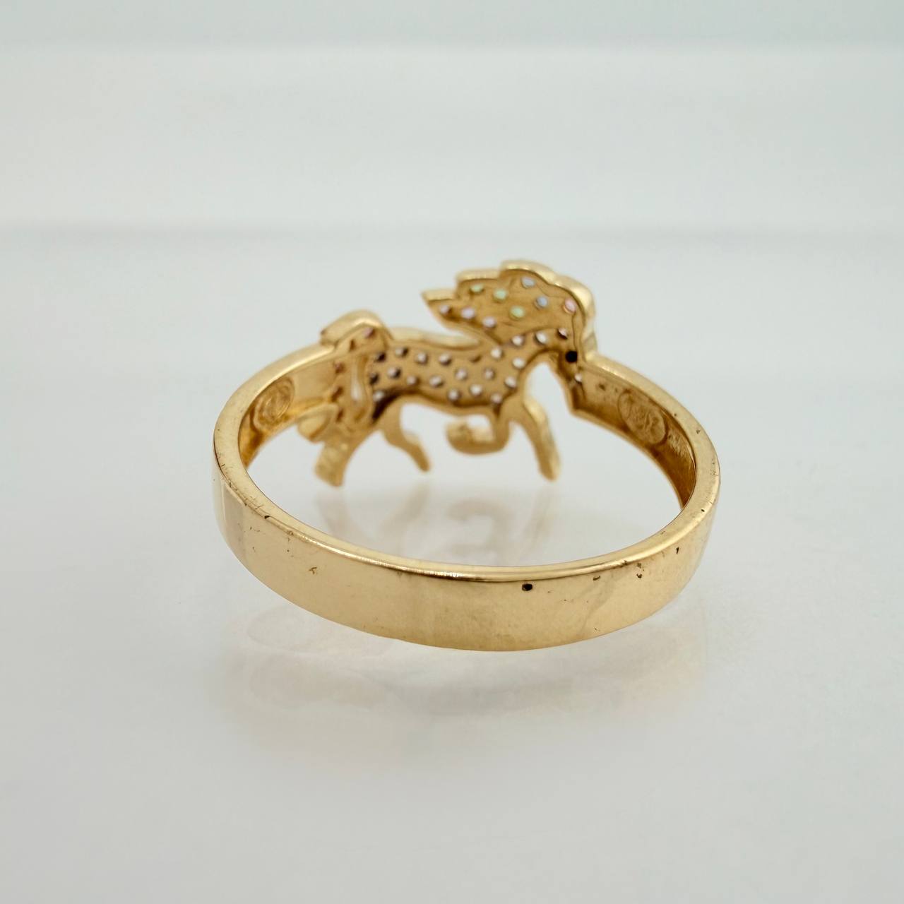 Pony Ring 2.8gr / T6 1/4 / Two-Tone Yellow White Gold 18K &