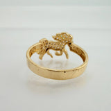 Pony Ring 2.8gr / T6 1/4 / Two-Tone Yellow White Gold 18K &