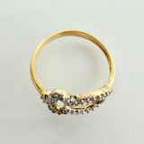 Anillo Silueta Pez 2.05gr / T6 / Dos Oros Amarillo Blanco 18K &
