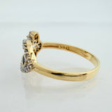 Anillo Silueta Pez 2.05gr / T6 / Dos Oros Amarillo Blanco 18K &