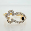 Anillo Silueta Pez 2.05gr / T6 / Dos Oros Amarillo Blanco 18K &