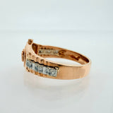 Anillo Correa Corona 4.5gr / T7 1/4 / Dos Oros Blanco Rosa 18K &