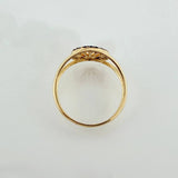 Anillo Corona 1.7gr / T5 / Dos Oros Negro Amarillo 18K &
