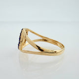 Anillo Corona 1.7gr / T5 / Dos Oros Negro Amarillo 18K &
