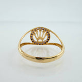 Anillo Corona 1.7gr / T5 / Dos Oros Negro Amarillo 18K &