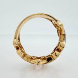 Anillo Corazon 4.15gr / 6 1.2 / Dos Oros Amarillo Blanco 18K &