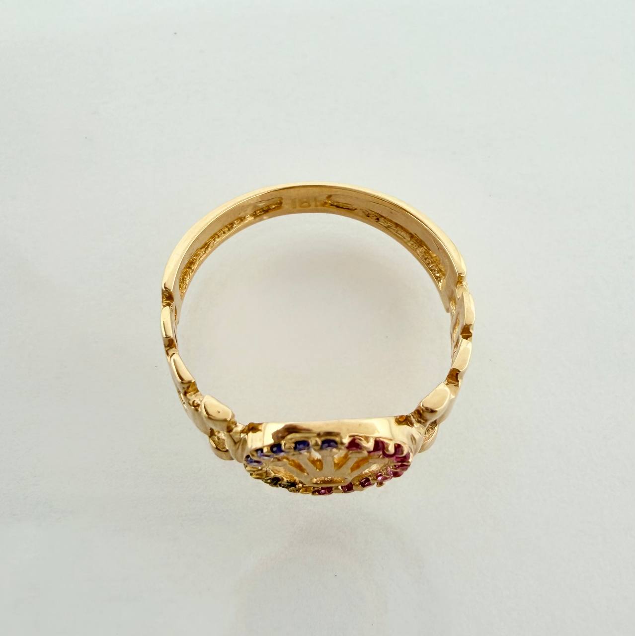 Anillo Correa Corona 2.45gr / T6 1/4 / Oro Amarillo 18K &