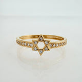 Star of David Ring 1.6gr / T6 / Yellow Gold 18K &