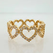 Anillo Corazones Tupidos 2.75gr / T7 1/4 / Oro Amarillo 18K &