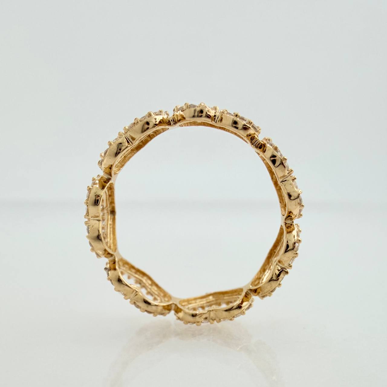 Anillo Corazones Tupidos 2.75gr / T7 1/4 / Oro Amarillo 18K &