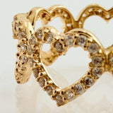 Anillo Corazones Tupidos 2.75gr / T7 1/4 / Oro Amarillo 18K &