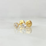 Topos Bisel 0.6gr / 4.2mm Circon Blanco Oro Amarillo 18K ©