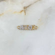 Charm Love 0.9gr / 2.5cm / White Zircons Two Yellow White Golds ©