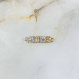 Charm Love 0.9gr / 2.5cm / White Zircons Two Yellow White Golds ©