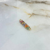 Charm Jesus 1gr / 2.5cm / Pink-Blue-Purple-Orange-Green Zircons Two Yellow White Golds ©