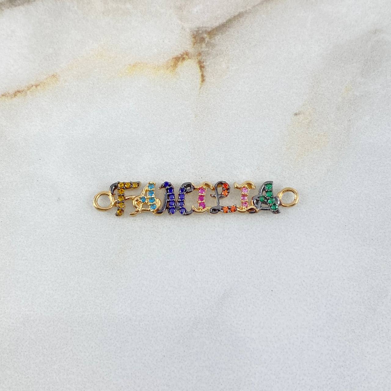 Charm Family 1.3gr / 3.5cm / Colored Zircons Yellow Gold ©