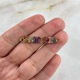 Charm Family 1.3gr / 3.5cm / Colored Zircons Yellow Gold ©