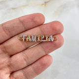 Charm Family 1.3gr / 3.5cm / White Zircons Two Yellow White Gold ©