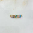 Charm Jesus 0.9gr / 2.5cm / Pink-Purple-Green-Lilac-Blue Zircons Two Yellow White Golds ©