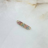 Charm Jesus 0.9gr / 2.5cm / Pink-Purple-Green-Lilac-Blue Zircons Two Yellow White Golds ©