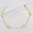 Pulso Trebol Aro Seguido 2.2gr / 7 1/2 in / 1.45mm Oro Amarillo 18K &