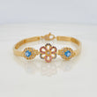 Pulso Flor Reticulado 12.25gr / 6 3/4 in / 4.05mm Oro Amarillo 18K &