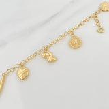 Pulso Charms 5.8gr / 7 in / 4.05mm Oro Amarillo 18K &