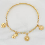 Pulso Charms 5.8gr / 7 in / 4.05mm Oro Amarillo 18K &