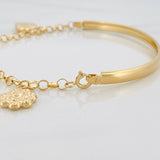 Pulso Charms 5.8gr / 7 in / 4.05mm Oro Amarillo 18K &