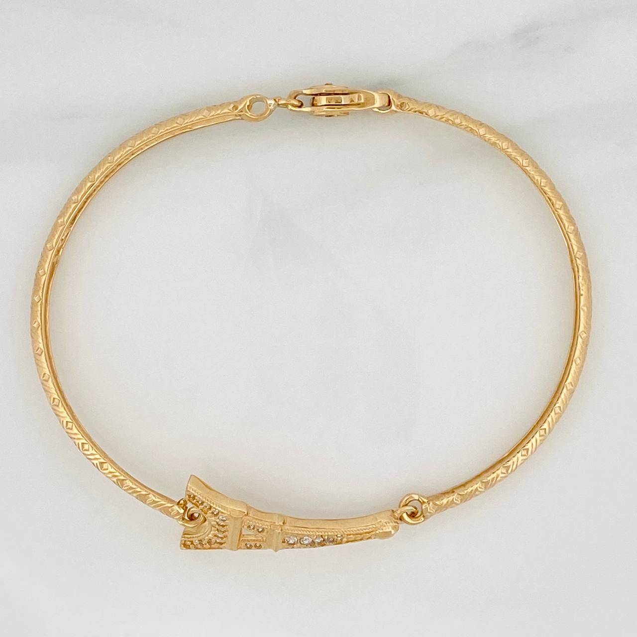 Pulso Paris Reticulado 10.55gr / 7 3/4 in / 3.55mm Oro Amarillo 18K &