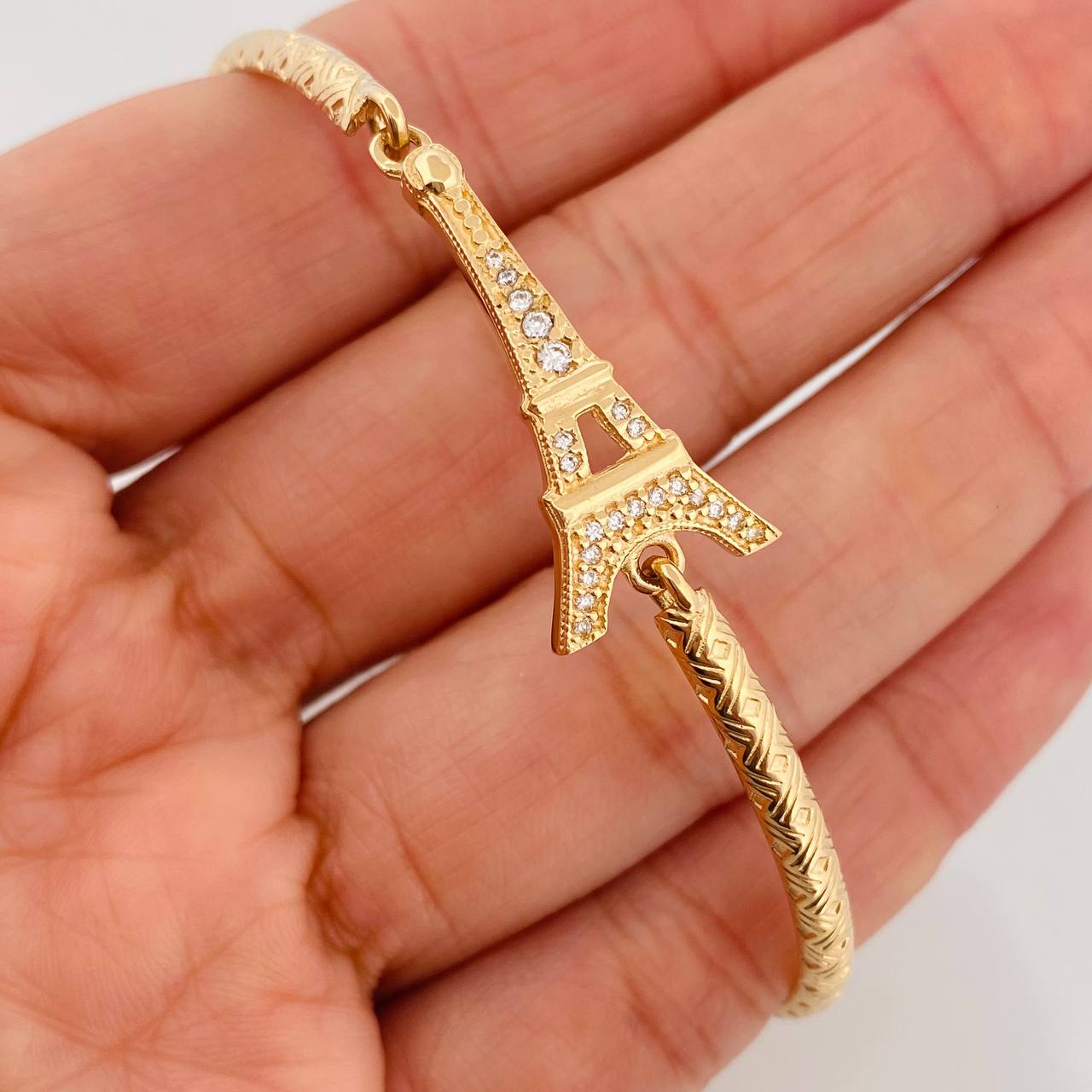 Pulso Paris Reticulado 10.55gr / 7 3/4 in / 3.55mm Oro Amarillo 18K &