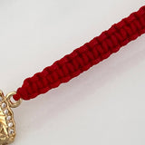 Woven Red Bracelet Virgin of Guadalupe 1.15gr / Yellow Gold 18K &