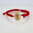 Woven Red Bracelet Virgin of Guadalupe 1.15gr / Yellow Gold 18K &