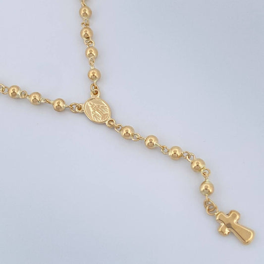 Rosario Virgen Milagrosa 7.75gr / 17 1/2 in / Oro Amarillo 18K &