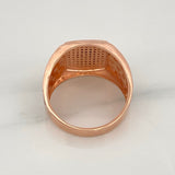 Horse Signet Ring 9.65g / T11 Two Golds Black Rose 18K