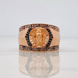 Medusa Ring 9.8g / T11 1/4 Two Golds Black Rose 18K