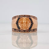 Medusa Ring 9.8g / T11 1/4 Two Golds Black Rose 18K