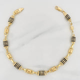 Rustic Barrel Anklet 9.1g / 10 1/4 in / 6.2mm Yellow Gold 18K