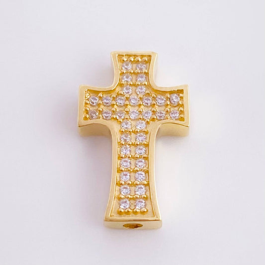 Herraje Cruz Tupida 1.8gr / 3/4 in / Oro Amarillo 18K ©