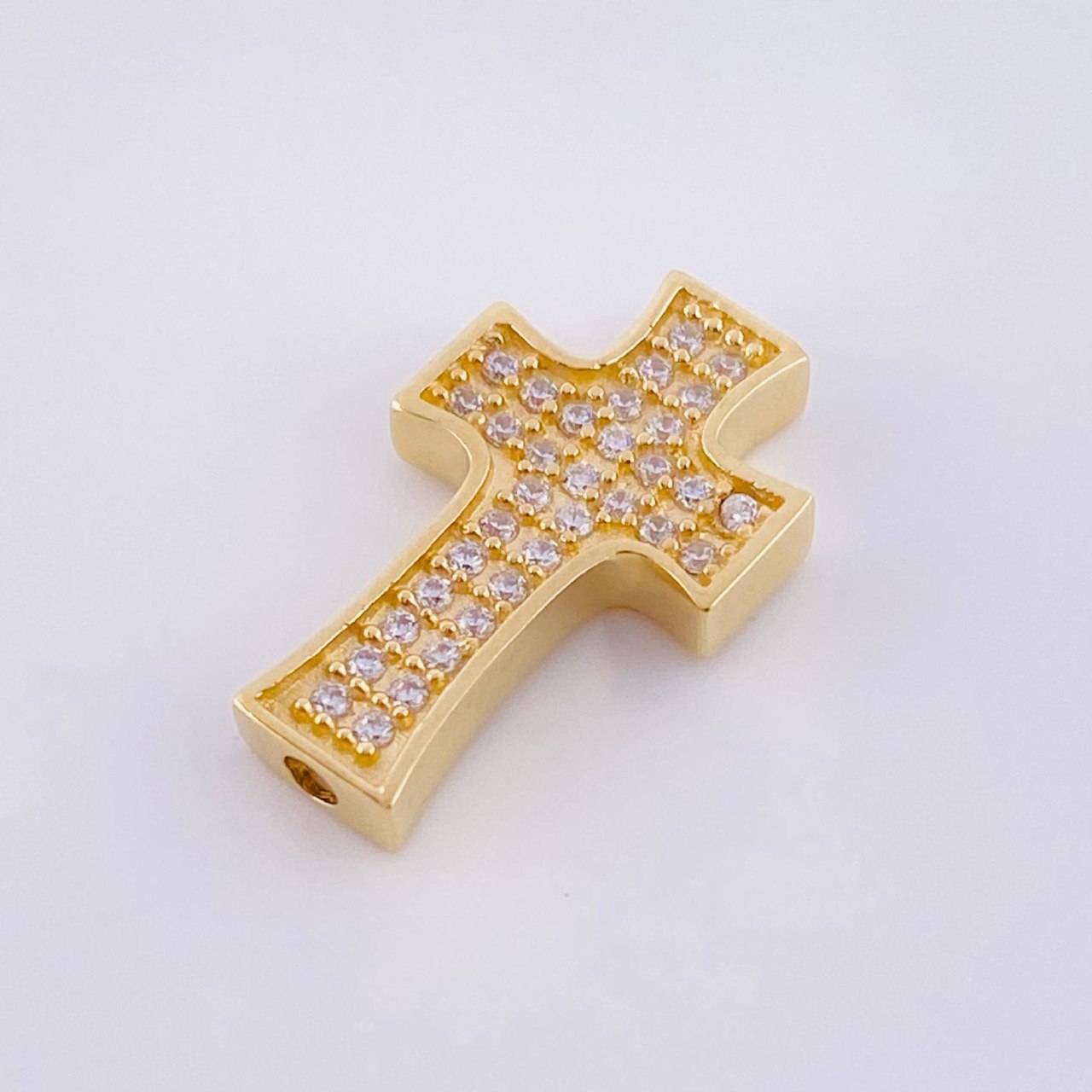 Herraje Cruz Tupida 1.8gr / 3/4 in / Oro Amarillo 18K ©