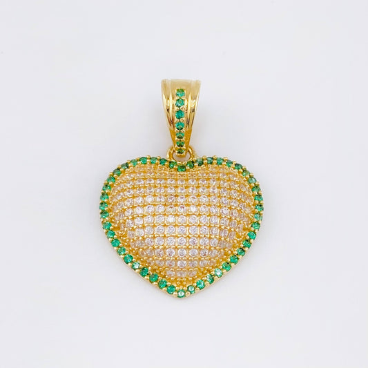 Dije Corazon Tupido 3.9gr / 1 in / Oro Amarillo 18K