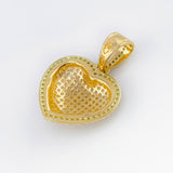 Dije Corazon Tupido 3.9gr / 1 in / Oro Amarillo 18K