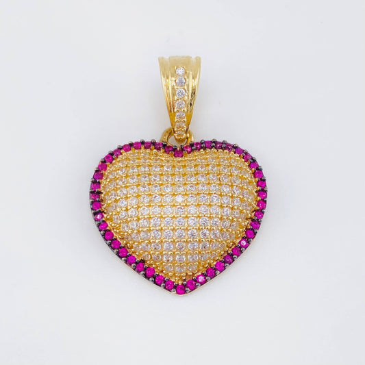 Dije Corazon Tupido 4.45gr / 1 in / Oro Amarillo 18K
