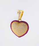 Pendant Solid Heart 4.45gr / 1 in / Yellow Gold 18K