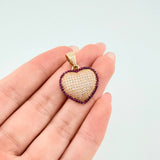 Pendant Solid Heart 4.45gr / 1 in / Yellow Gold 18K