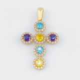 Dije Cruz Tupido 3.85gr / 1 1/2 in / Oro Amarillo 18K