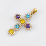 Dije Cruz Tupido 3.85gr / 1 1/2 in / Oro Amarillo 18K