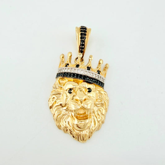 Dije Leon Corona 10.55gr / 1 1/2 in / Oro Amarillo 18K
